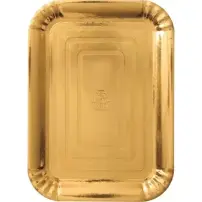 Vassoi Oro Rettangolari 23x31 cm in Cartoncino Guardini - Confezione d