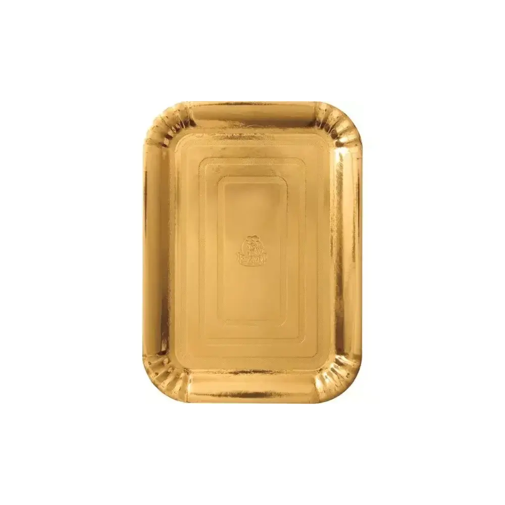 Vassoi Oro Rettangolari 23x31 cm in Cartoncino Guardini - Confezione d