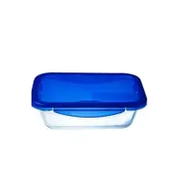 Contenitore Rettangolare 0,8 Litri in Vetro con Coperchio Ermetico Coo