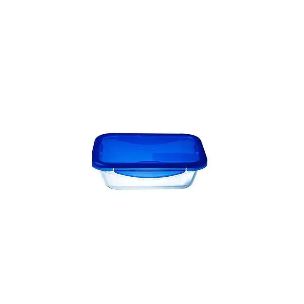 Contenitore Rettangolare 0,8 Litri in Vetro con Coperchio Ermetico Coo