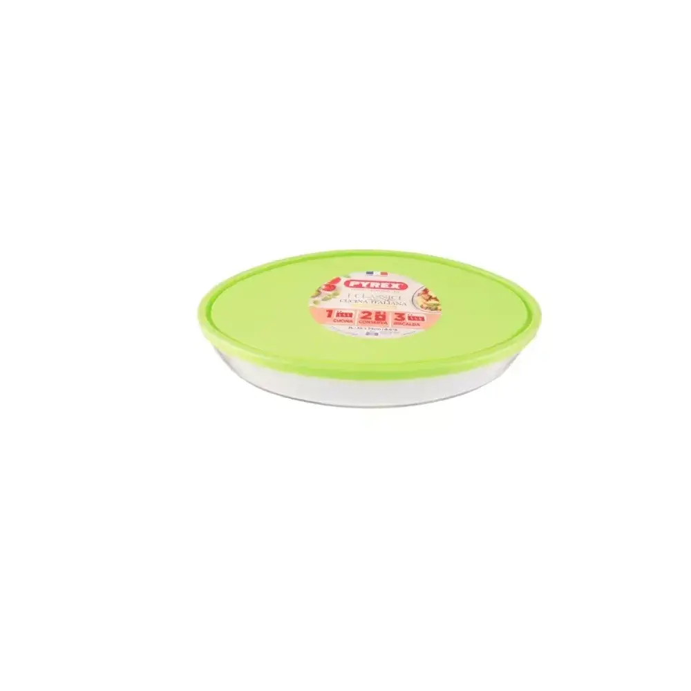 Pirofila Ovale 35x24 cm 3,2 Litri in Vetro con Coperchio Cook & Store 