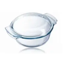 Casseruola Tonda 1,3 Litri in Vetro Borosilicato con Coperchio Pyrex