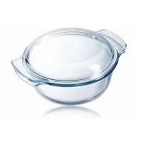 Casseruola Tonda 1,3 Litri in Vetro Borosilicato con Coperchio Pyrex