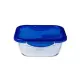 Contenitore Quadrato 0,8 Litri in Vetro con Coperchio Ermetico Cook & 