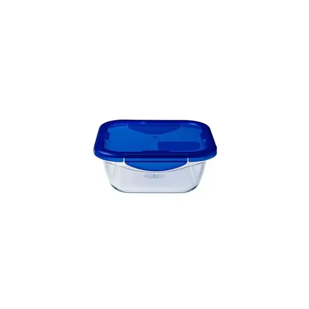 Contenitore Quadrato 0,8 Litri in Vetro con Coperchio Ermetico Cook & 