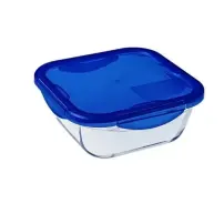 Contenitore Quadrato 1,9 Litri in Vetro con Coperchio Ermetico Cook & 