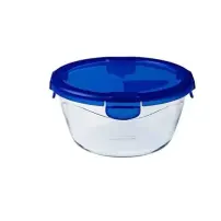 Contenitore Tondo 0,7 Litri in Vetro con Coperchio Ermetico Cook & Go 
