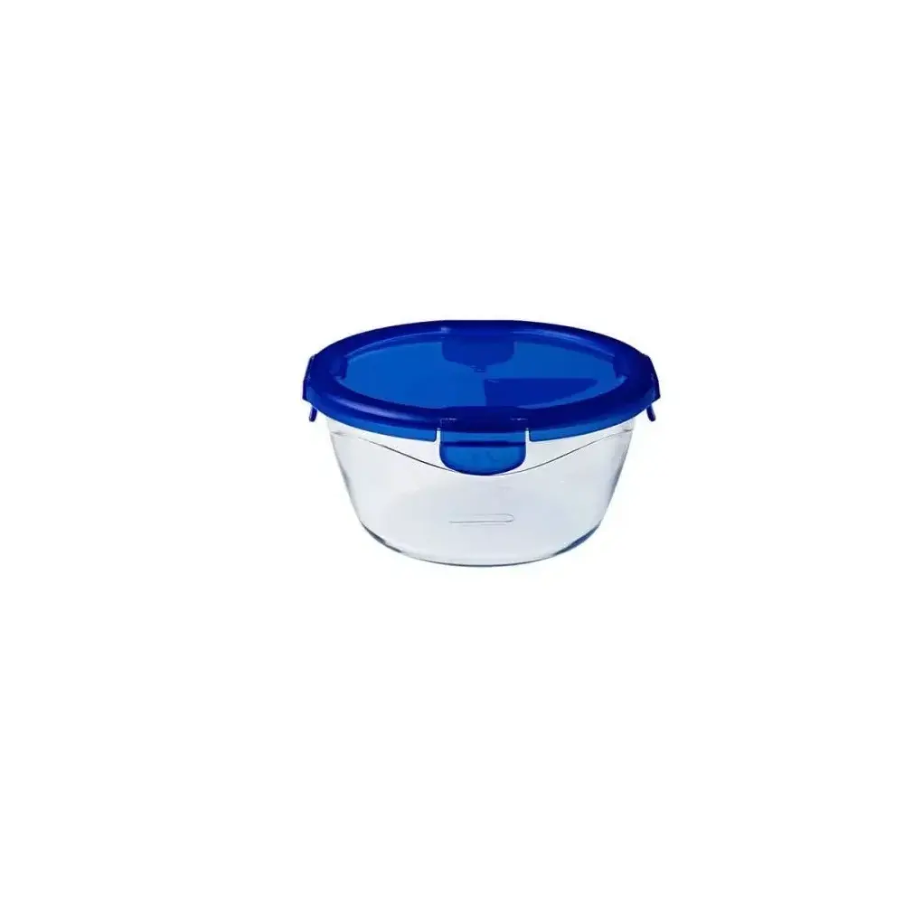 Contenitore Tondo 0,7 Litri in Vetro con Coperchio Ermetico Cook & Go 
