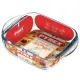 Teglia Quadra 20x17 cm in Vetro Borosilicato per Friggitrice ad Aria P