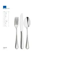 Confezione 12 Forchette da Dolce England Acciaio Inox Abert