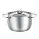 Cuociscola Fast Ø 22 cm con Scolapasta e Coperchio Acciaio Inox Abert