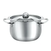 Cuociscola Fast Ø 22 cm con Scolapasta e Coperchio Acciaio Inox Abert