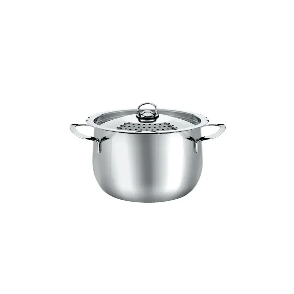 Cuociscola Fast Ø 22 cm con Scolapasta e Coperchio Acciaio Inox Abert