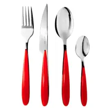 Servizio Posate Elegance 24 Pezzi Acciaio Inox Rosso Zanetti