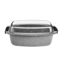 Rostiera Nevada con Coperchio 32,5×21 cm | Antiaderente Forno