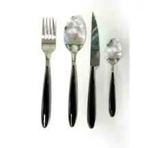 Servizio Posate Elegance 24 Pezzi Acciaio Inox Nero Zanetti