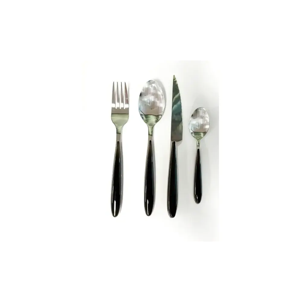 Servizio Posate Elegance 24 Pezzi Acciaio Inox Nero Zanetti