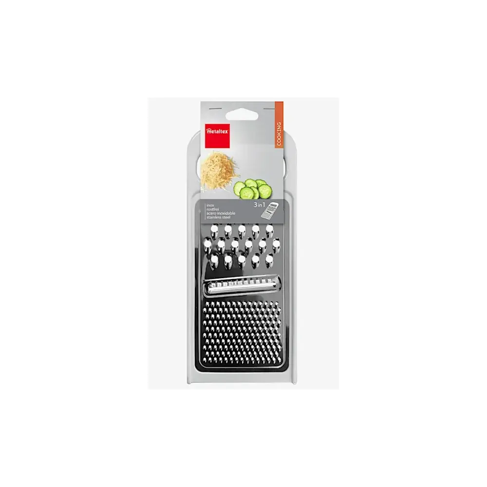 Grattugia Universale Acciaio Inox con Manico in Plastica Metaltex