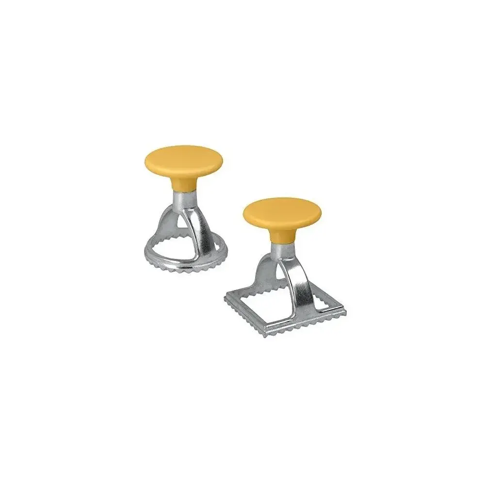 Set 2 Stampi Chiudi Ravioli Tondo e Quadrato in Alluminio Metaltex