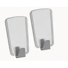 Set 2 Ganci Adesivi Rimovibili pullCLEAN Acciaio Inox Metaltex