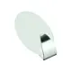 Set 2 Ganci Adesivi Ovali Jumbo Acciaio Inox Metaltex