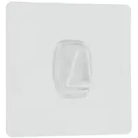 Gancio Adesivo Riutilizzabile Trasparente 8x8 cm Metaltex