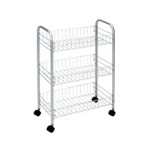 Scaffaletto Carrello 3 Piani con Ruote Lugano Metaltex