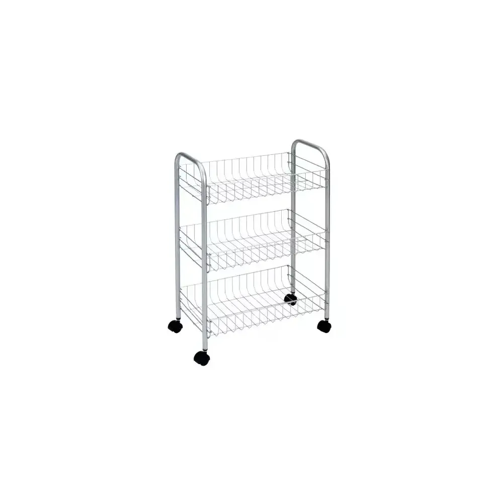 Scaffaletto Carrello 3 Piani con Ruote Lugano Metaltex