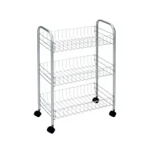 Scaffaletto Carrello 3 Piani con Ruote Lugano Metaltex