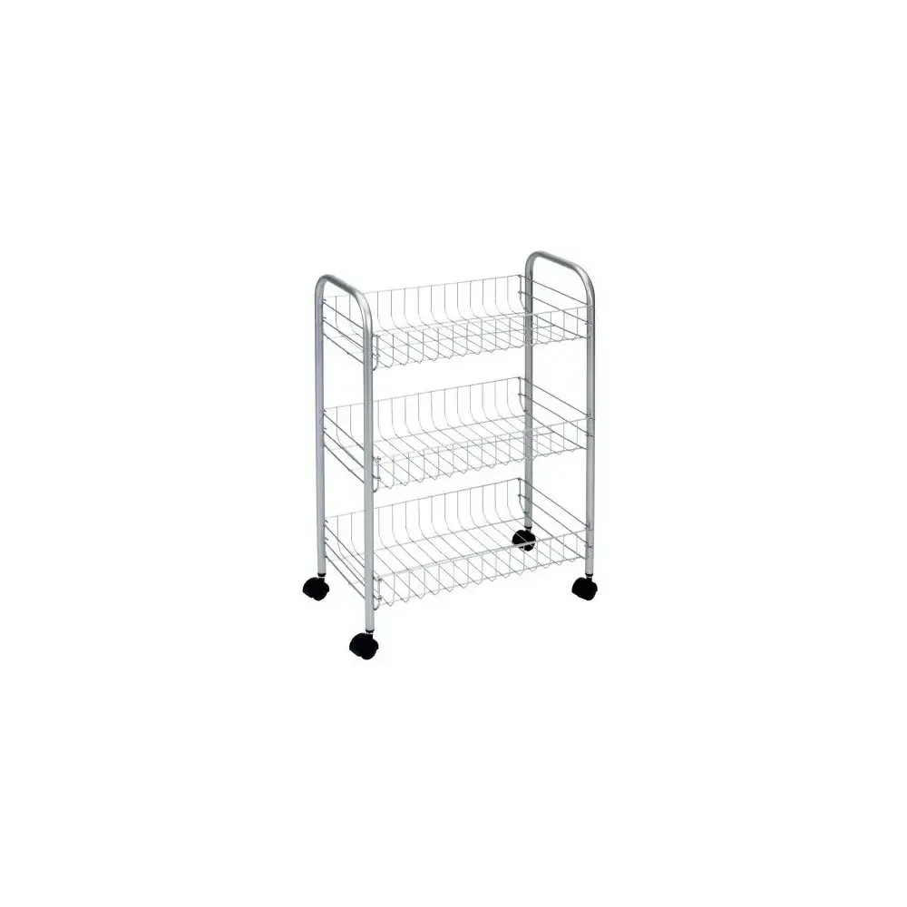 Scaffaletto Carrello 3 Piani con Ruote Lugano Metaltex