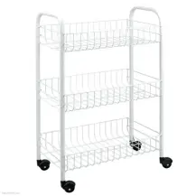 Scaffaletto Carrello 3 Piani con Ruote Siena Metaltex