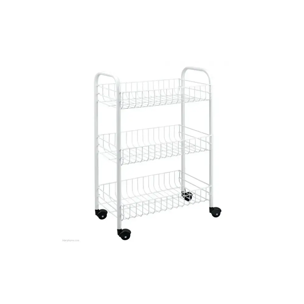 Scaffaletto Carrello 3 Piani con Ruote Siena Metaltex