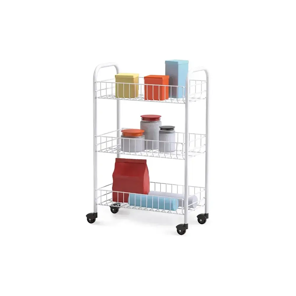 Scaffaletto Carrello 3 Piani con Ruote Siena Metaltex