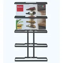 Portabottiglie da Parete 5 Posti Nero Lava Metaltex