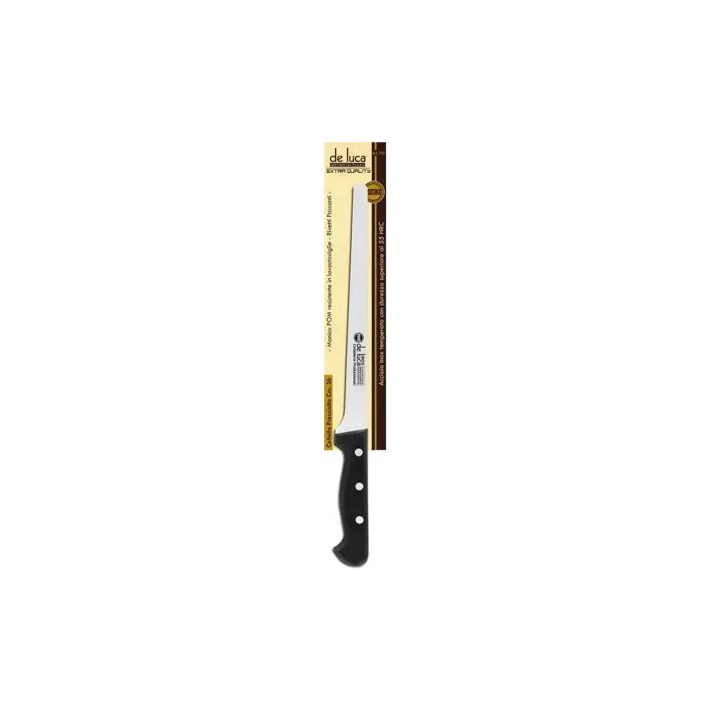 Coltello per Prosciutto 26 cm Gold Lama Acciaio Inox De Luca