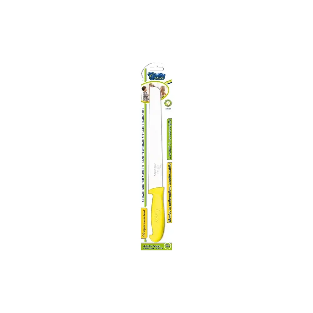 Coltello per Salumi 24 cm Lama Acciaio Inox De Luca