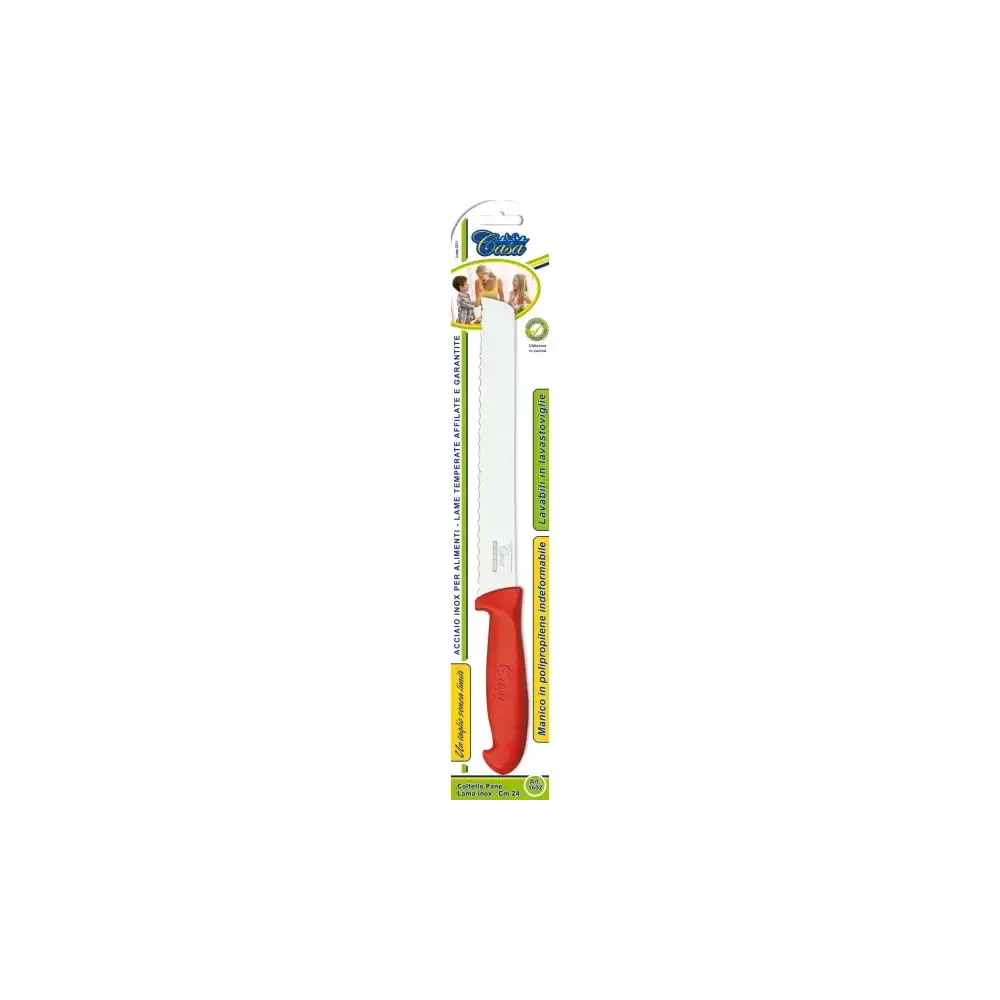 Coltello per Pane 22 cm Lama Acciaio Inox De Luca