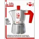 Caffettiera Moka L'Aroma 3 Tazze Alluminio Manico Rosso De Luca
