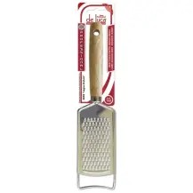 Grattugia Piatta Inox con Manico in Legno De Luca