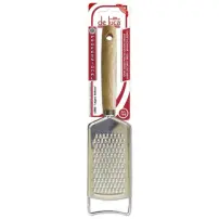 Grattugia Piatta Inox con Manico in Legno De Luca