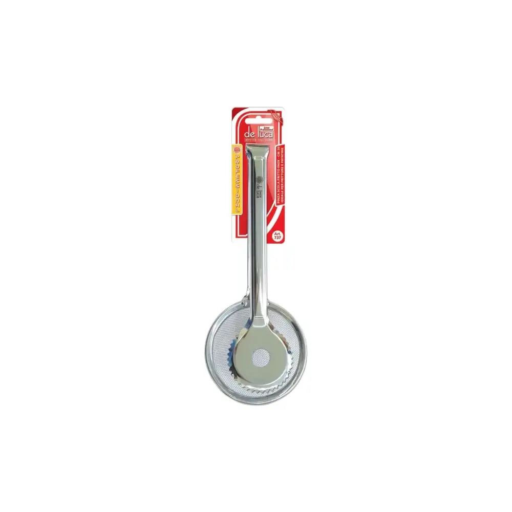 Pinza Scolafritto 12x30 cm in Acciaio Inox De Luca
