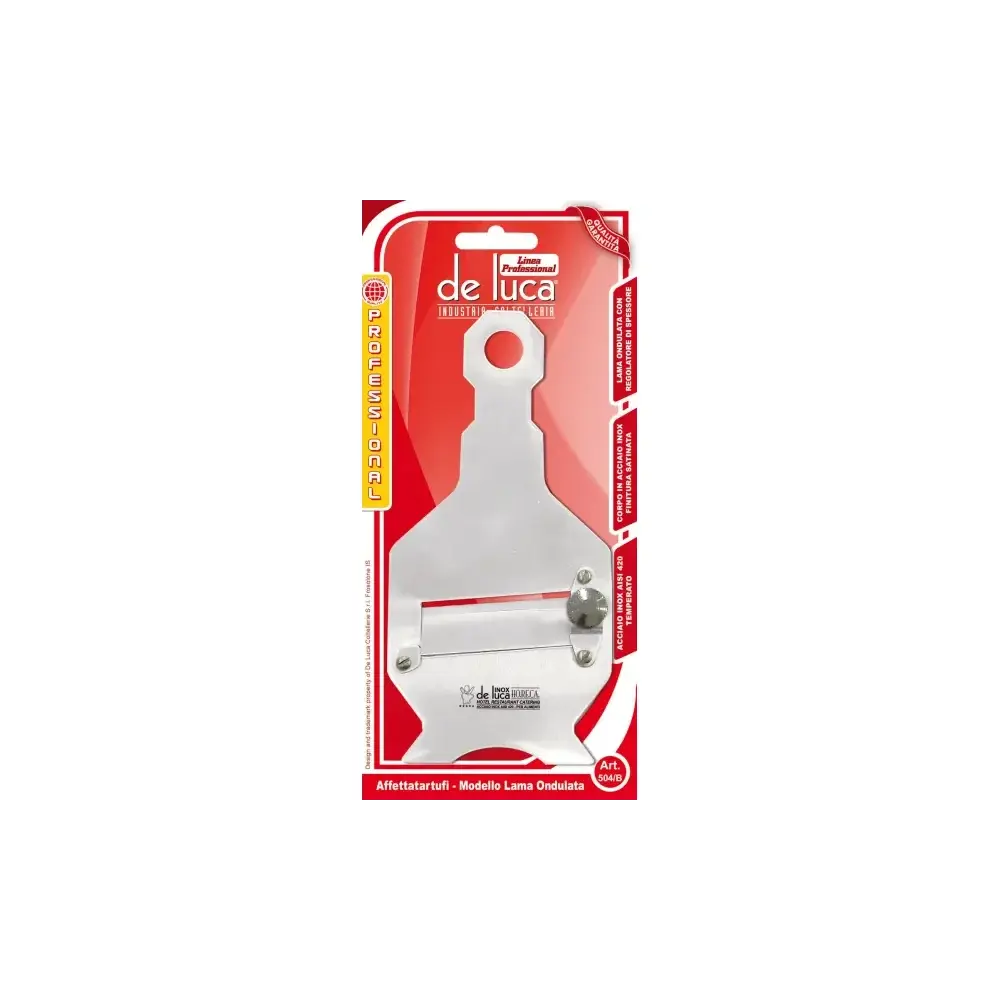 Affettatartufi Lama Liscia in Acciaio Inox De Luca