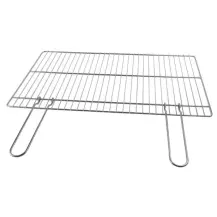 Griglia Barbecue 40x77 cm con 2 Maniglie in Filo di Ferro Filtex