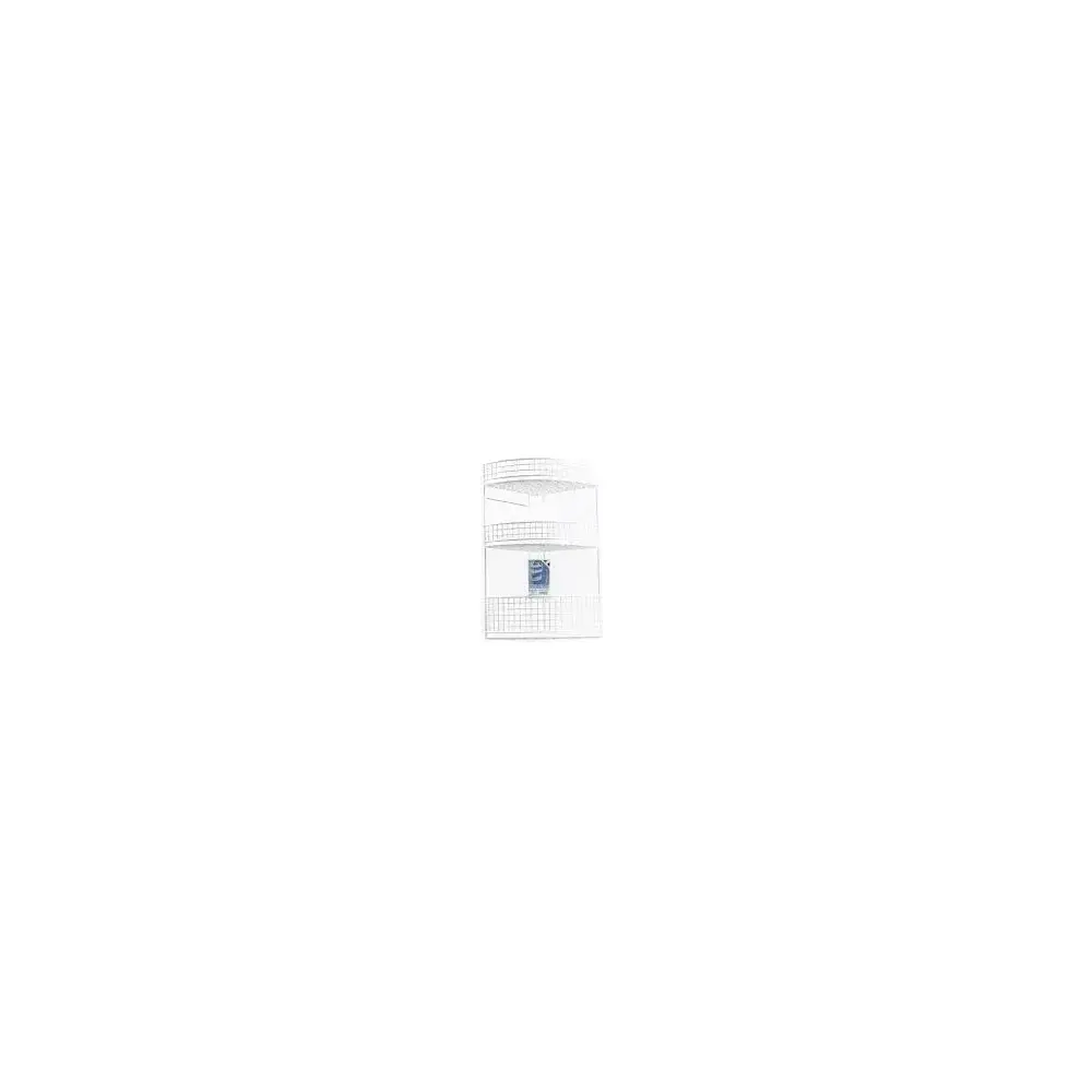 Angoliera Bagno 3 Piani 24x24x50 cm Plastificata Bianca Filtex