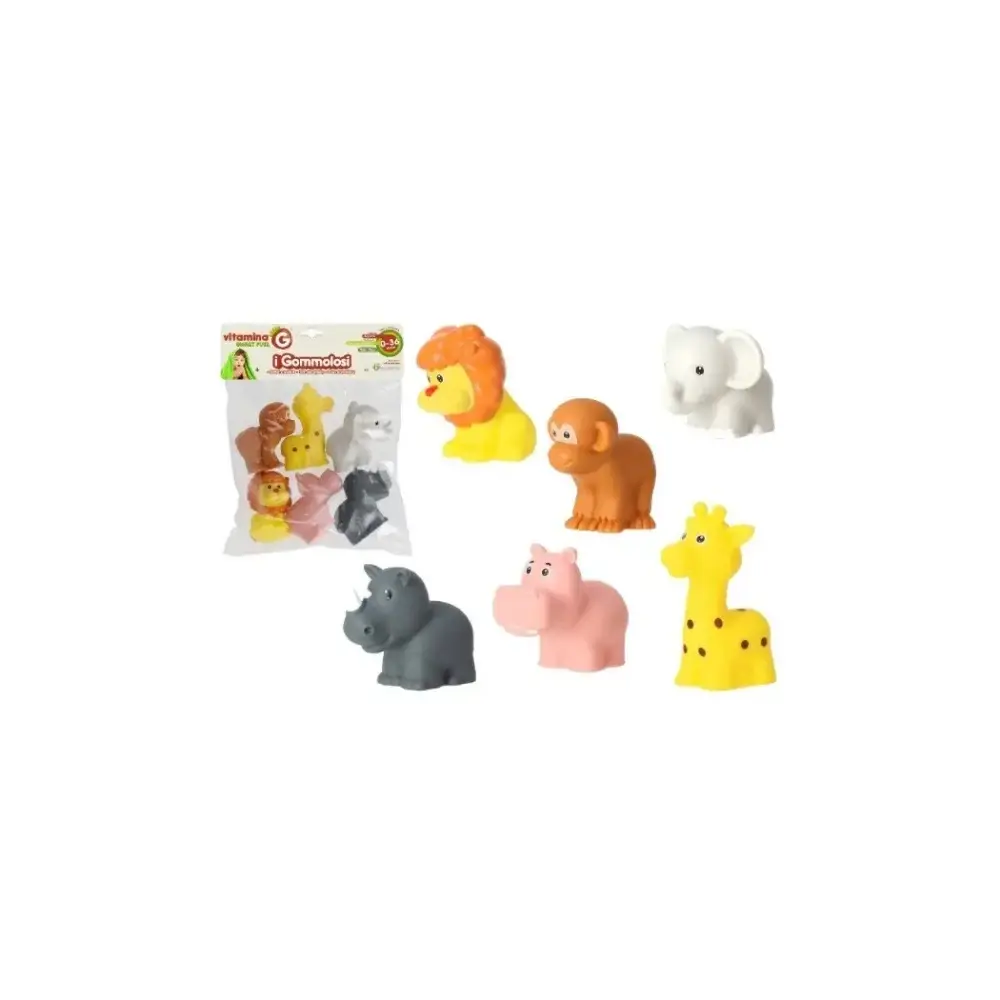 Gommolosi Zoo Confezione 6 Pezzi Giochi da Bagnetto Vitamina G