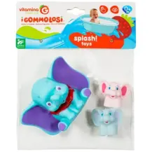 Gommolosi Elefanti Confezione 3 Pezzi Giochi da Bagnetto Vitamina G