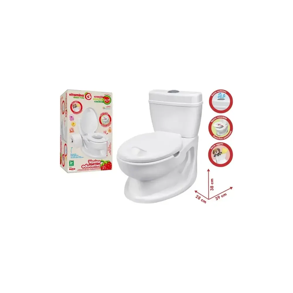 Vasino Educativo a Forma di WC con Suono Sciacquone Vitamina G