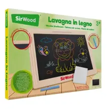 Lavagna in Legno 34x24 cm con Gessi e Laccio Legnoland Globo