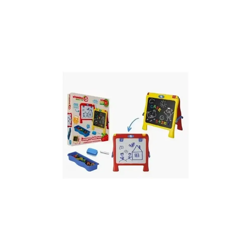 Lavagna Magnetica da Tavolo 2 in 1 con 78 Lettere e Numeri Globo
