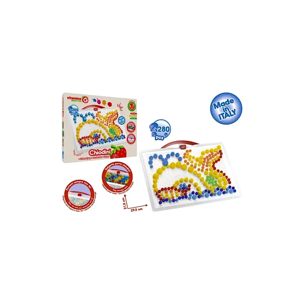 Set Chiodini Creativi 280 Pezzi Mosaico Globo